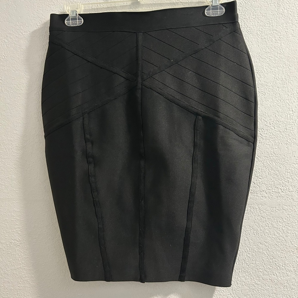 Womens XL/2X Black Bandage Bodycon‎ Zipper Back Pencil Skirt